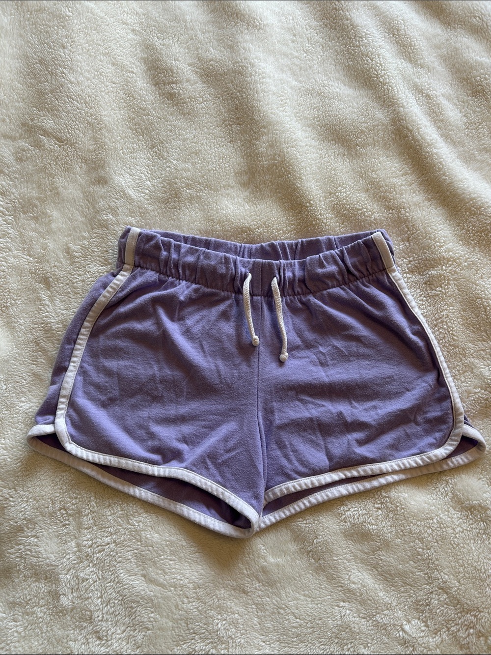 Old Navy Kids Lavender Athletic Drawstring Shorts with White Trim